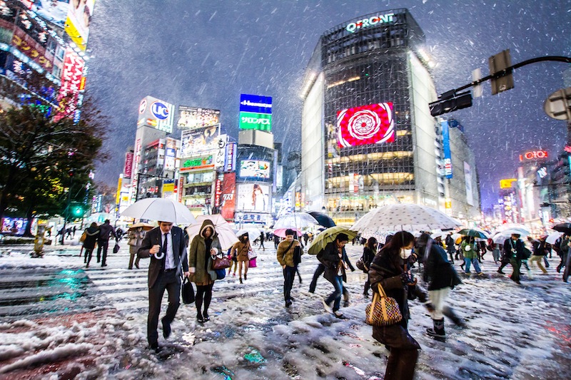 musim dingin di shibuya tokyo