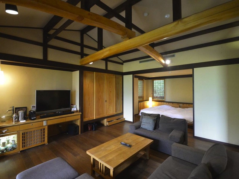 interior of luxury hotel in Hakone