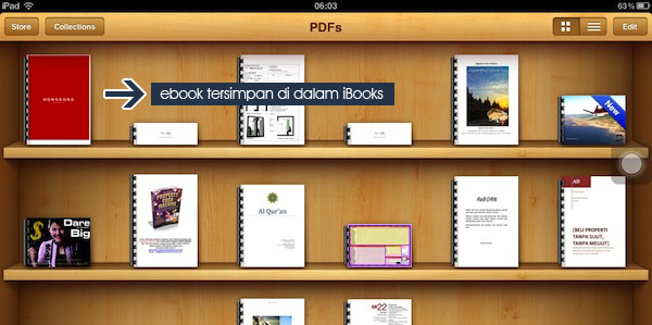 3 - ebook sudah tersimpan ke dalam iBooks